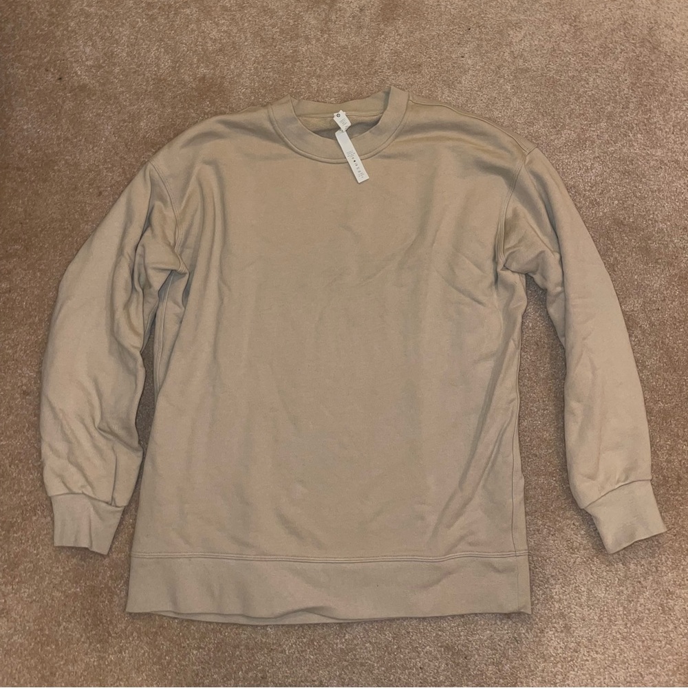 Lululemon tan crew neck